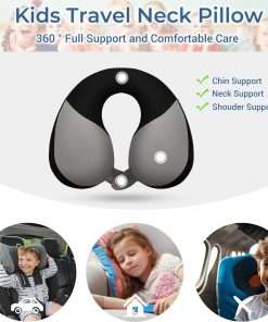 COOLBEBE Kids Travel Neck Pillow for Airplane, Toddler Neck Pillow for Traving, Comfortably Double Support for Head, Neck, and Chin, Travel Gifts for Children - 2