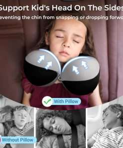 COOLBEBE Kids Travel Neck Pillow for Airplane, Toddler Neck Pillow for Traving, Comfortably Double Support for Head, Neck, and Chin, Travel Gifts for Children - 5