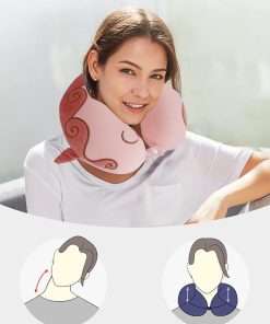Gluck Plants Kid Neck Pillow for Traveling,Cute Cartoon Travel Pillow for Boys and Girls,Airplane Travel Essentials,Flight Headrest Sleep Neck Support Animal Pillow Car Pillow for Kids - 6