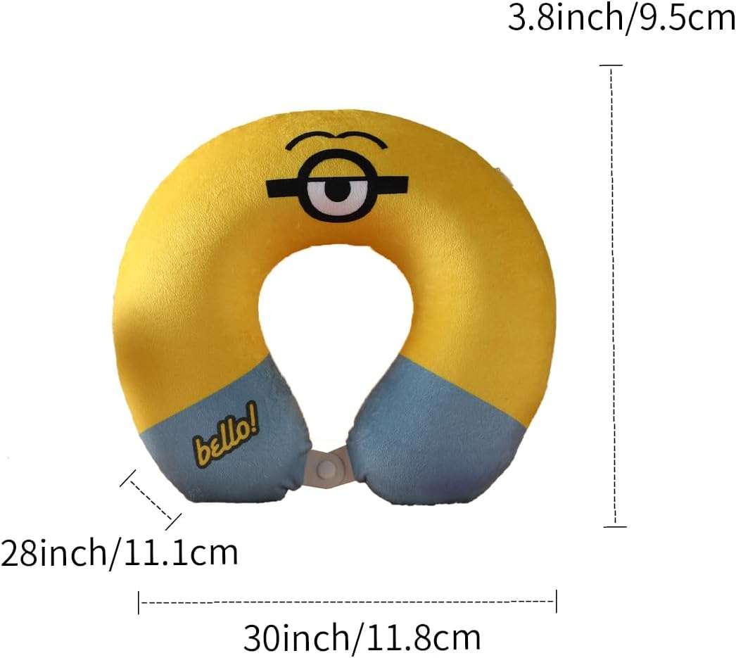 MINISO Minions Travel Pillow, Super Soft Creative Cartoon Memory Foam Neck Pillow - Minions Collection for Travel and Home (Random Style) - 8