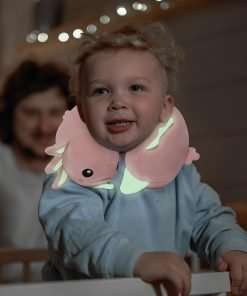 Niuniu Daddy Kids Travel Pillow Road Trip Essentials for 3-8 Y-O-Soft Memory Foam Kids Neck Pillow for Traveling Airplane Travel Essentials-Pink Axolotl U-Shaped Pillow - 2