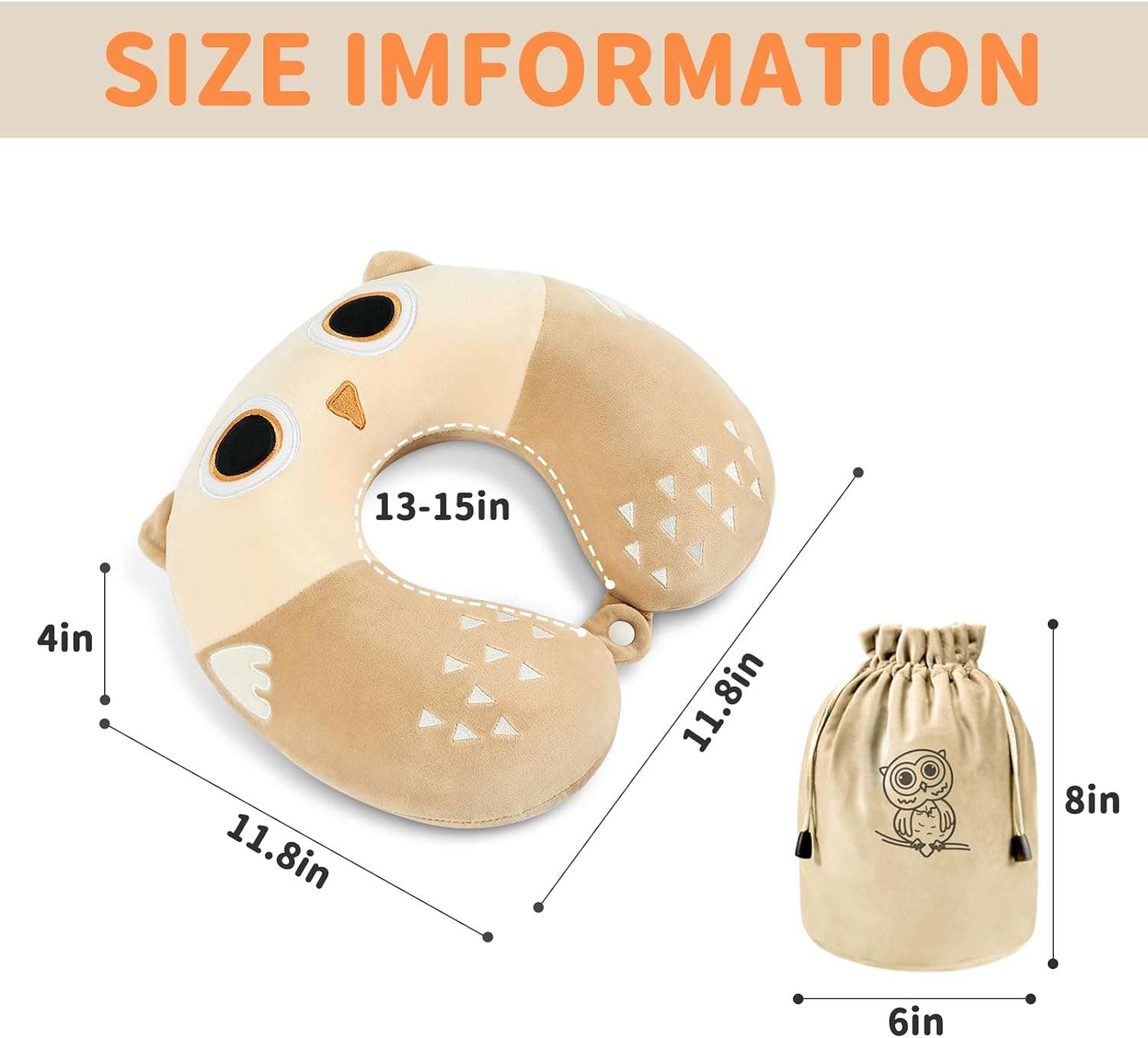 Travel Neck Pillow for Kids, Best Memory Foam Pillow with Cute Sleep Mask & Earplugs, Lightweight Travelling Pillow Set for Airplane, Car, Train, Bus and Home Use - 2