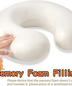 Travel Neck Pillow for Kids, Best Memory Foam Pillow with Cute Sleep Mask & Earplugs, Lightweight Travelling Pillow Set for Airplane, Car, Train, Bus and Home Use - 3