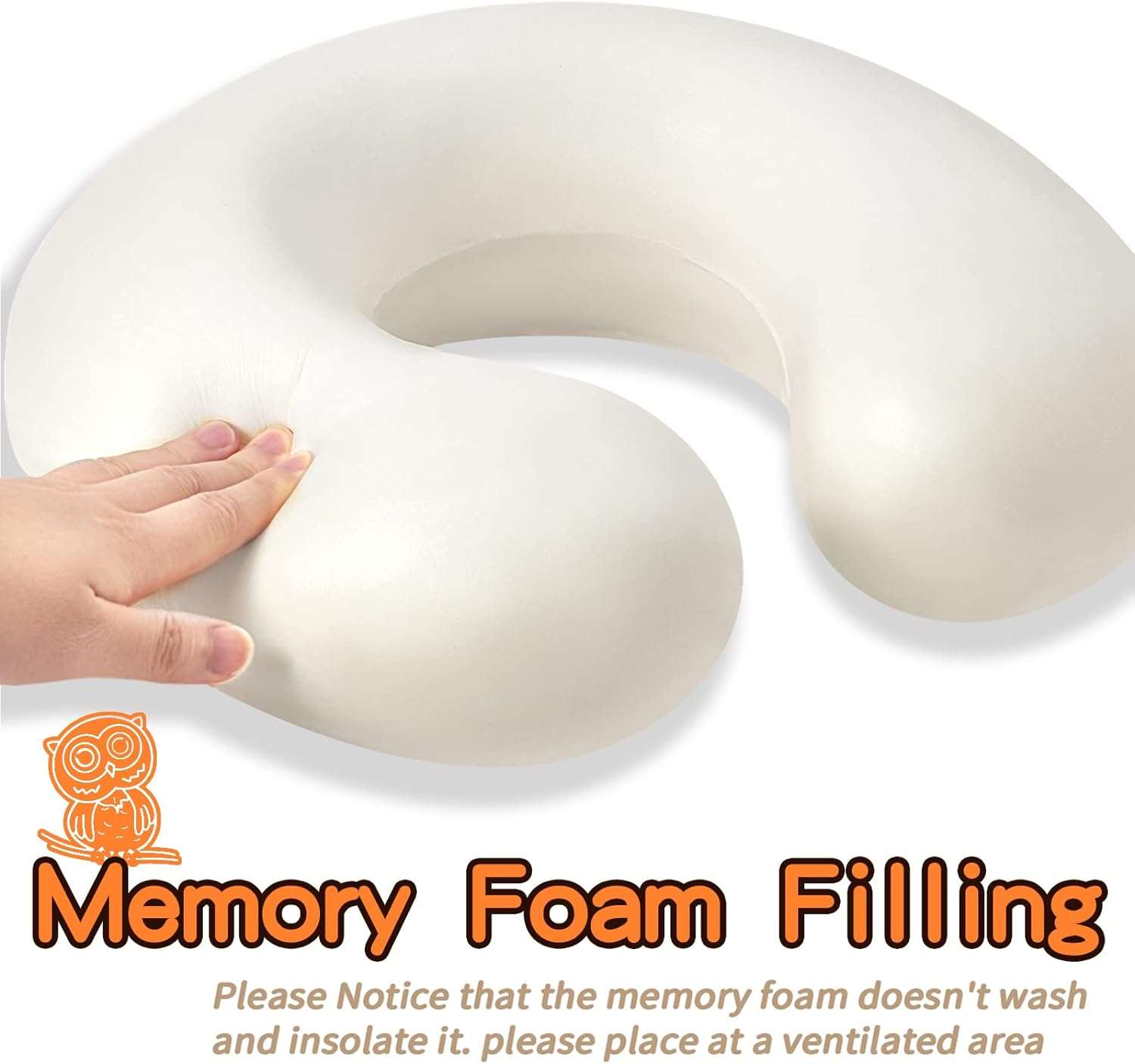 Travel Neck Pillow for Kids, Best Memory Foam Pillow with Cute Sleep Mask & Earplugs, Lightweight Travelling Pillow Set for Airplane, Car, Train, Bus and Home Use - 3