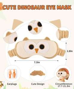 Travel Neck Pillow for Kids, Best Memory Foam Pillow with Cute Sleep Mask & Earplugs, Lightweight Travelling Pillow Set for Airplane, Car, Train, Bus and Home Use - 6