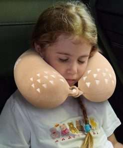 Travel Neck Pillow for Kids, Best Memory Foam Pillow with Cute Sleep Mask & Earplugs, Lightweight Travelling Pillow Set for Airplane, Car, Train, Bus and Home Use - 7
