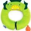 Trunki Kid's Travel Neck Pillow and Chin Rest -Support Sleepy Heads in The Car Seat, Plane, Bike or Pram - Yondi Small Dudley Dinosaur (Green) - 1