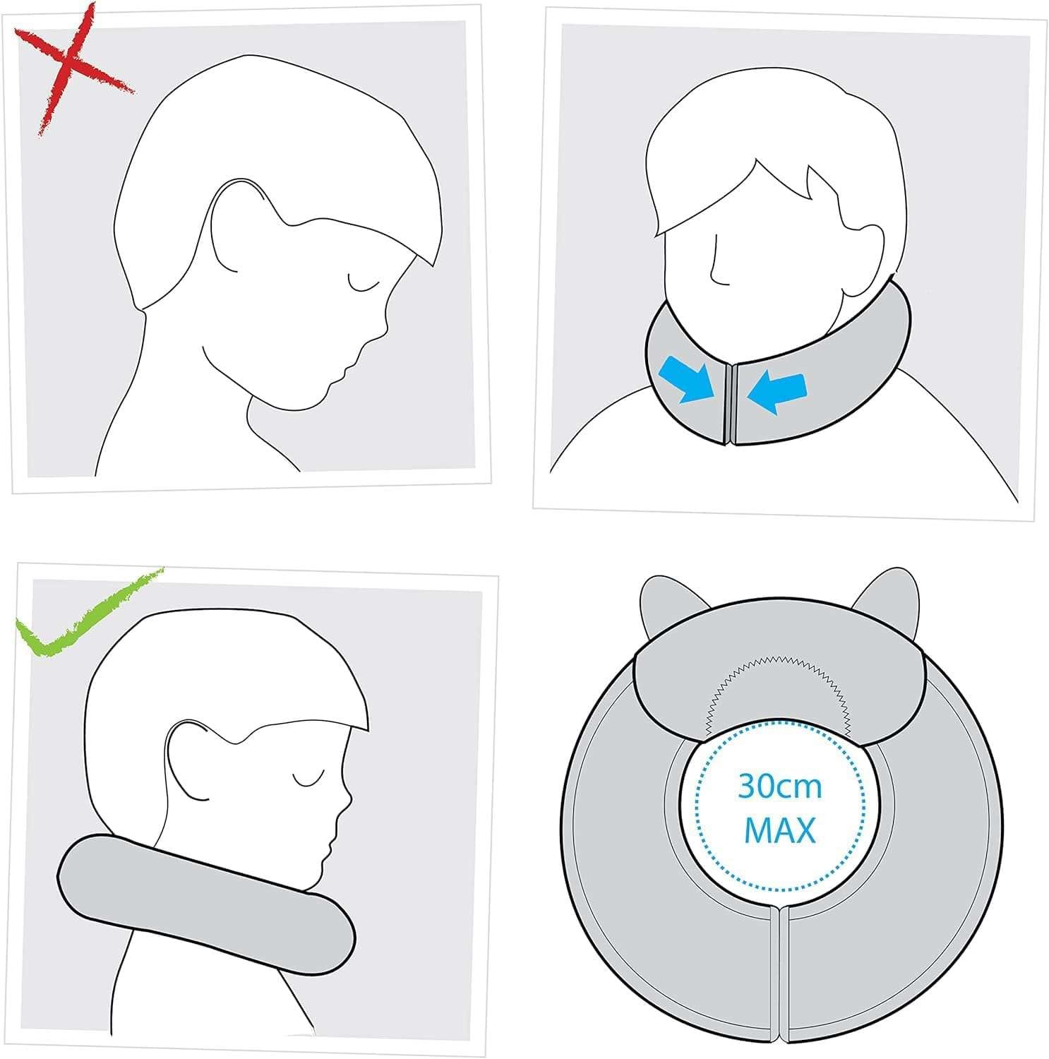 Trunki Kid's Travel Neck Pillow and Chin Rest -Support Sleepy Heads in The Car Seat, Plane, Bike or Pram - Yondi Small Dudley Dinosaur (Green) - 5