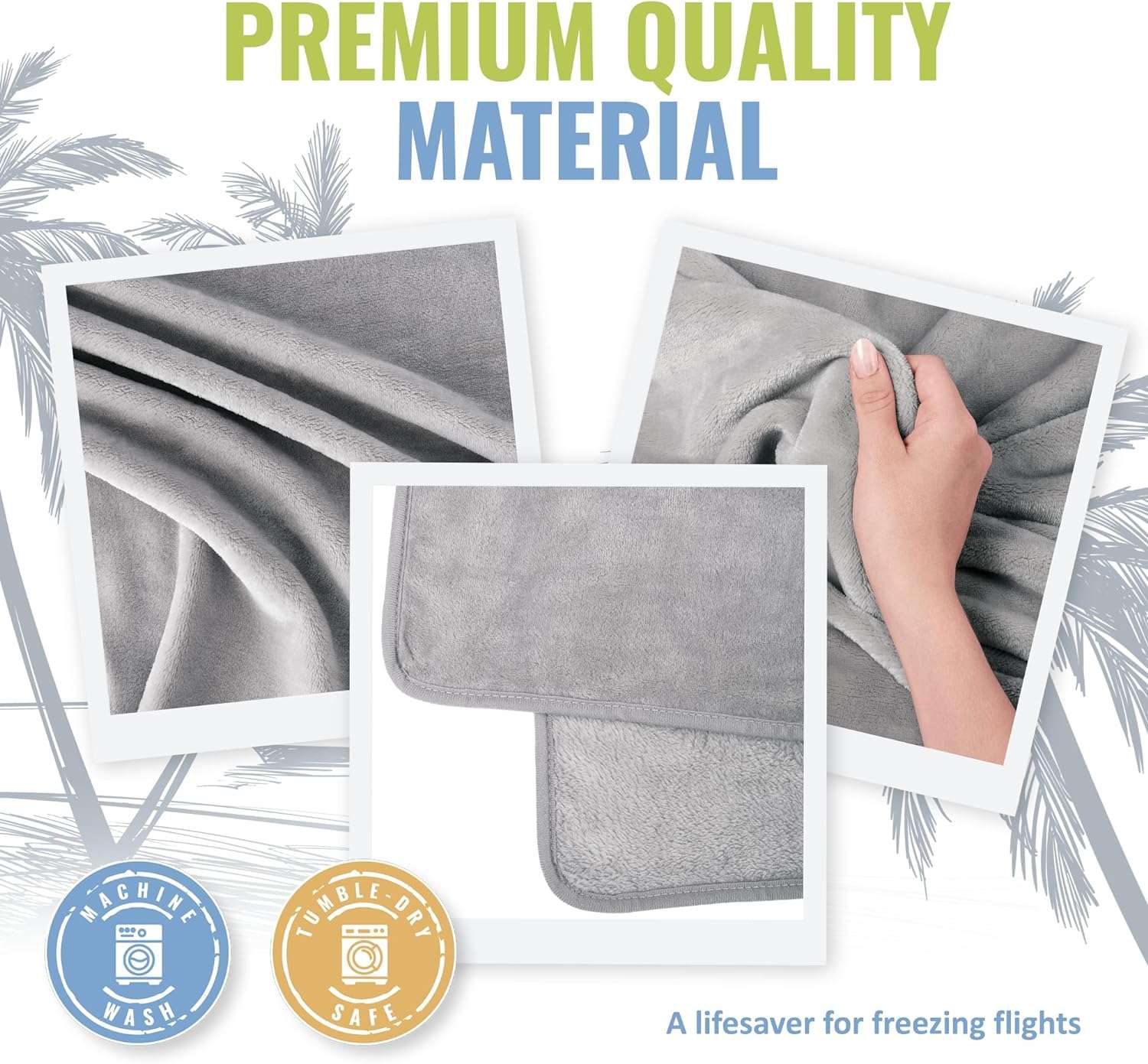 BOACAY Soft & Warm Travel Blanket for Airplane & Car - Long Flight Essential for Women, Men, Kids - Compact Pillow with Luggage Sleeve & Backpack Clip - 5