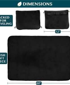 PAVILIA Travel Blanket Pillow, Soft Airplane Blanket 2-in-1 Combo Set, Plane Blanket Compact Packable, Flight Essentials Car Pillow, Travelers Gifts Accessories, Luggage Backpack Strap - 6