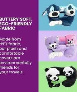 Cabeau Evolution Kid's Travel Pillow with Innovative Chin Strap & Head Support - Super Soft & Fun Children Pillow Design for Comfortable Journeys - 6