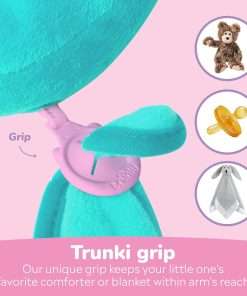 Trunki Kid's Travel Neck Pillow and Chin Rest - Support Sleepy Heads in The Car Seat, Plane, Bike or Pram - Yondi Small UNA Unicorn (Turquoise) - 5