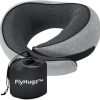 FlyHugz™ Neck Travel Pillow - Memory Foam Neck Pillow for Comfort on Airplane - Compact and Ergonomic Design for Travel, Car Rides, and Home Use - Ideal for Adults and Kids - 1