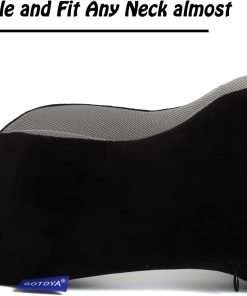 GOTDYA Travel Pillow,Travel Neck Pillows for Sleeping,100% Pure Memory Foam Soft Comfort & Support Pillow for Airplane-Car-Office&Home Rest Use-Black - 6