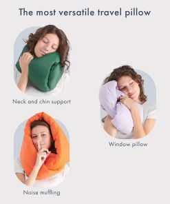 Huzi Infinity Pillow - Travel Neck Pillow - Versatile Soft 360 Support Scarf - Machine Washable - Home Travel Flight Road Trips (Terracotta) - 4