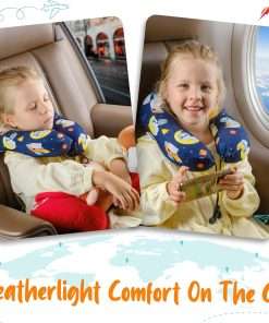 Kids Travel Pillow - Superior Memory Foam Travel Pillow for Kids, Cooling Technology Kids Neck Pillow, Lightweight & Portable Neck Pillow for Kids, Toddler Neck Pillow Includes Travel Bag - 6