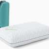 Vaverto Small Memory Foam Bed Pillow for Travel and Camping - Compressible Medium Firm, Breathable Cover, Machine Washable, Ideal Backpacking, Airplane and Car - 1