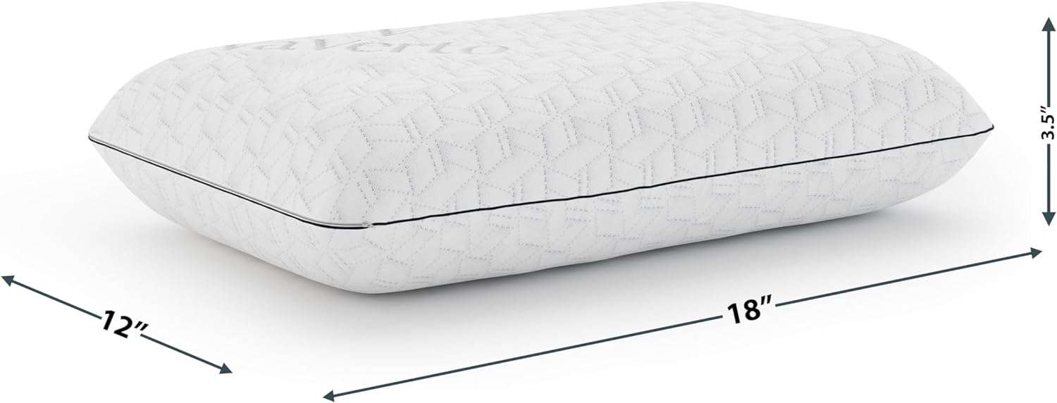Vaverto Small Memory Foam Bed Pillow for Travel and Camping - Compressible Medium Firm, Breathable Cover, Machine Washable, Ideal Backpacking, Airplane and Car - 3