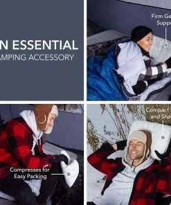 Vaverto Small Memory Foam Bed Pillow for Travel and Camping - Compressible Medium Firm, Breathable Cover, Machine Washable, Ideal Backpacking, Airplane and Car - 5