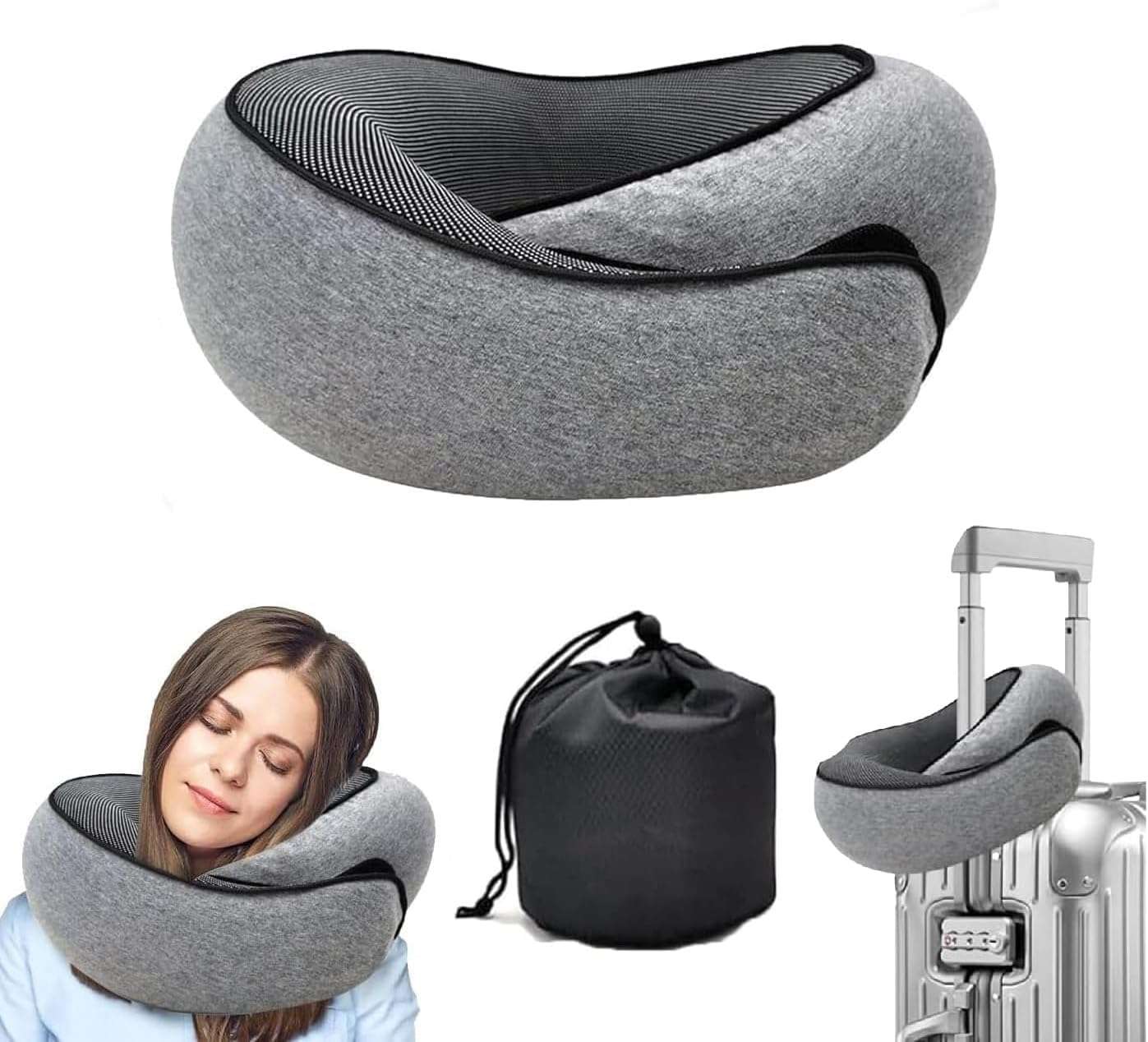 WEERSHUN Travel Pillows for Airplanes,2024 New Travel Pillow,Travel Neck Pillow Neck Pillow Airplane Memory Foam Travel Pillow Neck Pillow for Traveling Suitable for Airplanes - 1