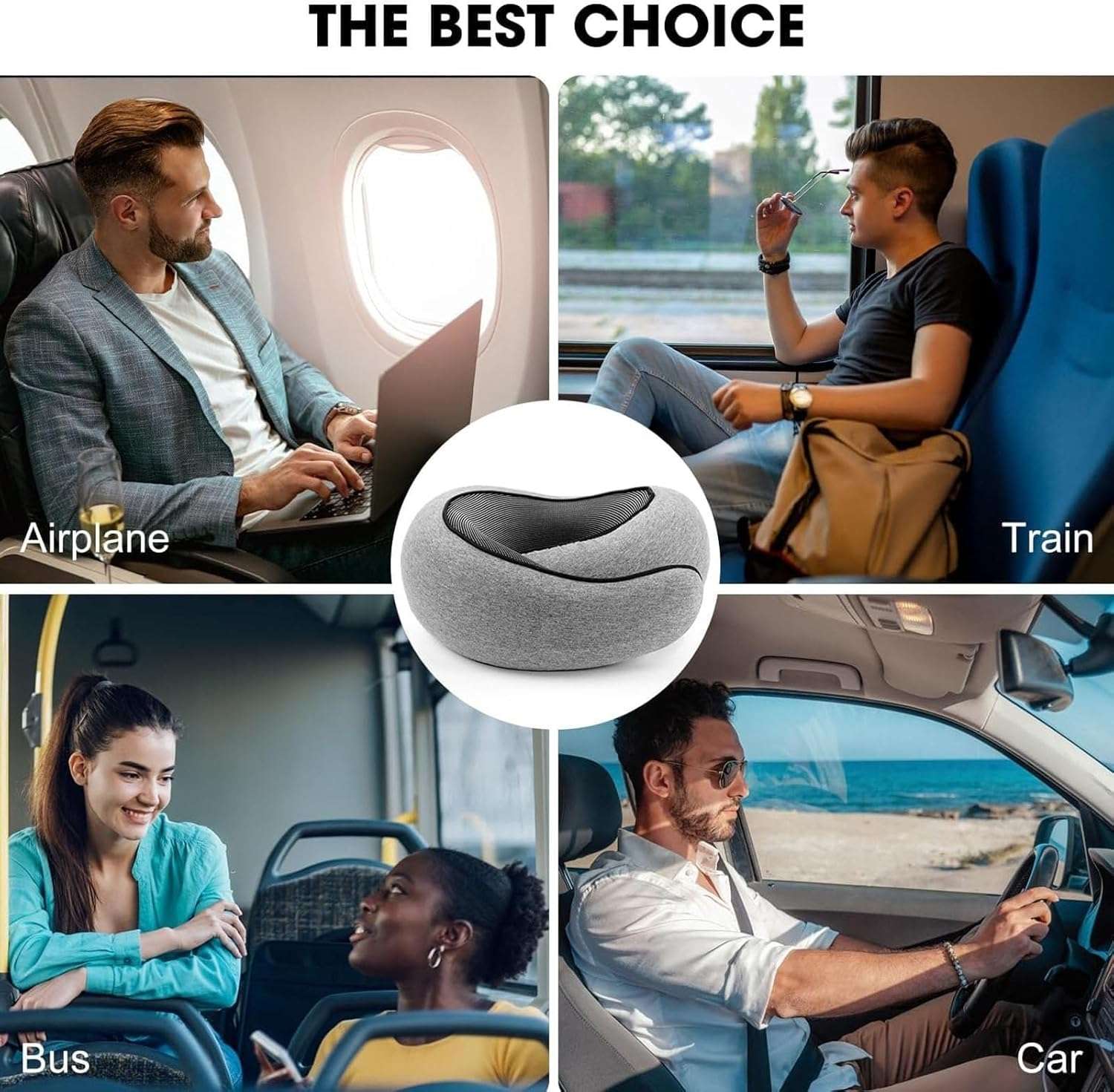 WEERSHUN Travel Pillows for Airplanes,2024 New Travel Pillow,Travel Neck Pillow Neck Pillow Airplane Memory Foam Travel Pillow Neck Pillow for Traveling Suitable for Airplanes - 4