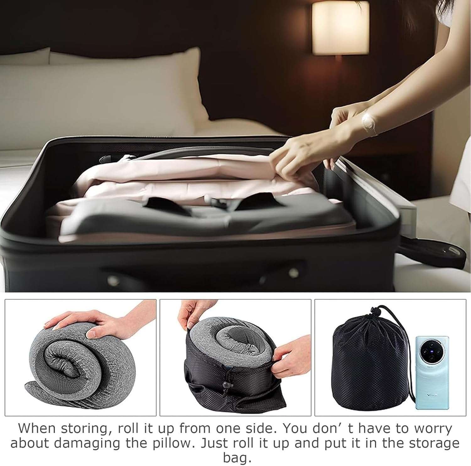 WEERSHUN Travel Pillows for Airplanes,2024 New Travel Pillow,Travel Neck Pillow Neck Pillow Airplane Memory Foam Travel Pillow Neck Pillow for Traveling Suitable for Airplanes - 5