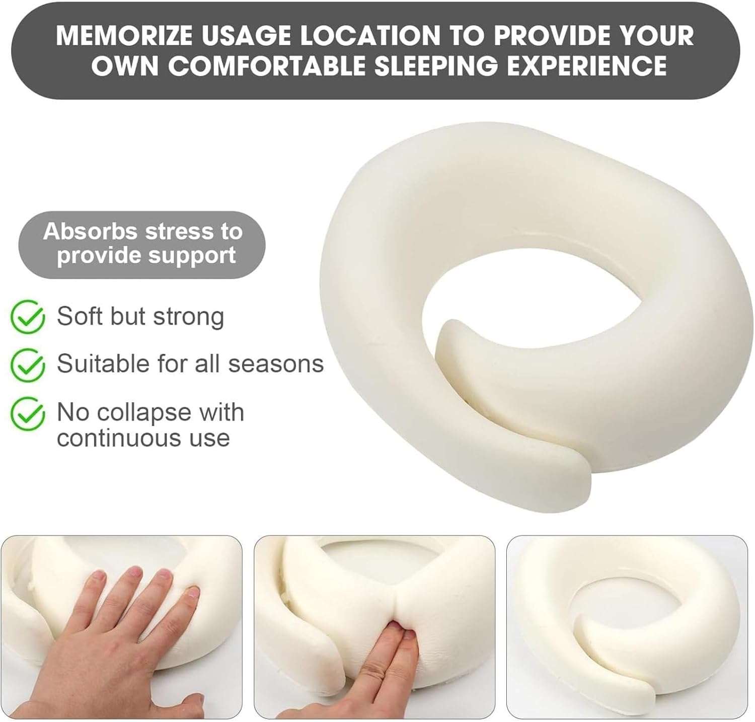 WEERSHUN Travel Pillows for Airplanes,2024 New Travel Pillow,Travel Neck Pillow Neck Pillow Airplane Memory Foam Travel Pillow Neck Pillow for Traveling Suitable for Airplanes - 6