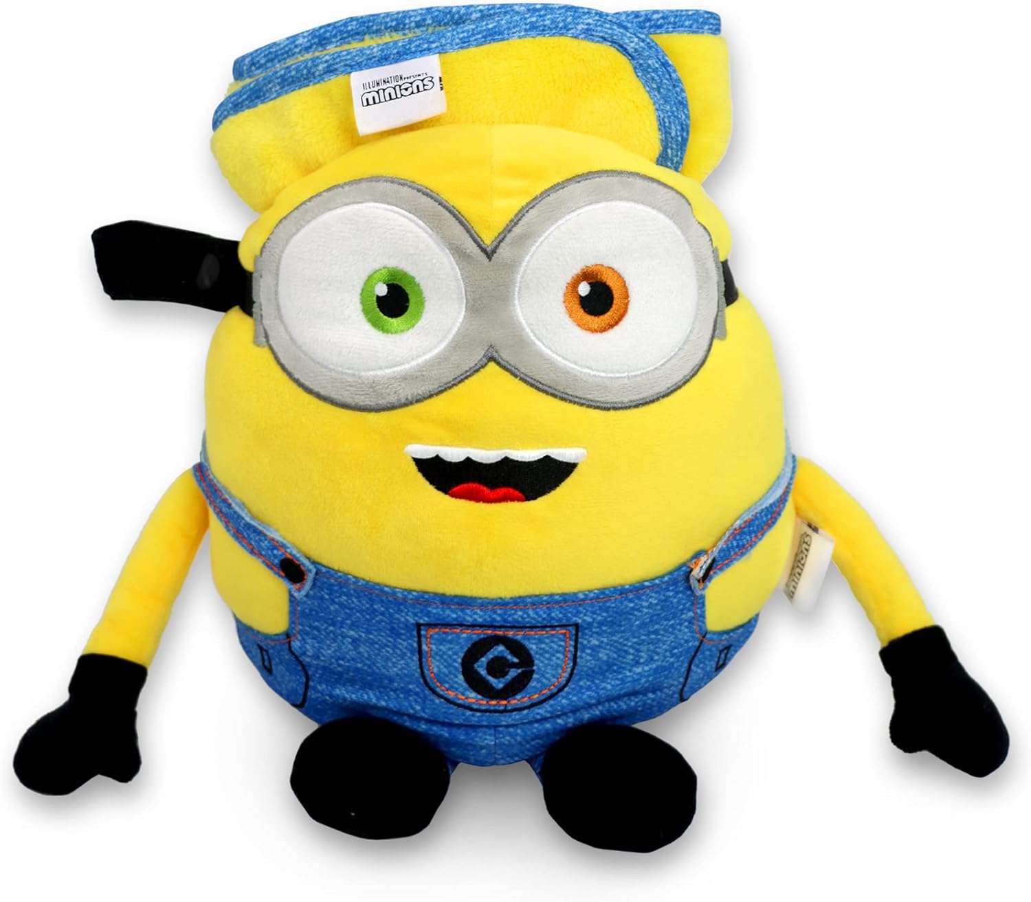 Roamwild Universal Despicable Me Bob Minions Kids Travel Pillow and Travel Blanket Set – Soft Plush Armrest Buddy Transforms Any Armrest Into a Comfy Childs Pillow for Travelling - 7