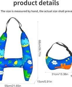 Swiftcare Travel Pillow, Swiftcare™ Car Pillow - Cute Kid and Adult Car Sleeping Neck Head Support H-Shape Travel Pillow Cushion Car Seat Safety, Swift Care Travel Pillow (B) - 7