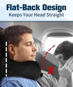 Neck Pillow for Traveling, Travel Pillows for Airplanes,100% Pure Memory Foam Travel Neck Pillow, Adjustable Flight Pillow, Portable Plane Accessories - 4