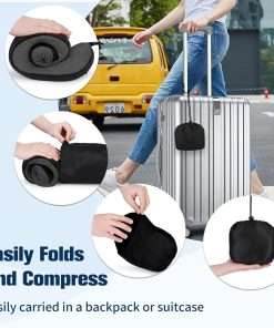 Neck Pillow for Traveling, Travel Pillows for Airplanes,100% Pure Memory Foam Travel Neck Pillow, Adjustable Flight Pillow, Portable Plane Accessories - 8