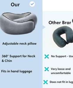 RURING Travel Pillows for Airplanes, Travel Neck Pillow Travel Pillow, Neck Pillow Airplane Valentines Day for Her Memory Foam 360 Degree Support Pillows for Airplanes Offices and Cars - 6