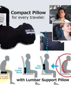 SMART TRAVEL Travel Products Inflatable Lumbar Travel Pillow for Airplane Back Support Long Flight Essential for Women Men Kids - 2