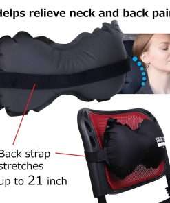 SMART TRAVEL Travel Products Inflatable Lumbar Travel Pillow for Airplane Back Support Long Flight Essential for Women Men Kids - 4