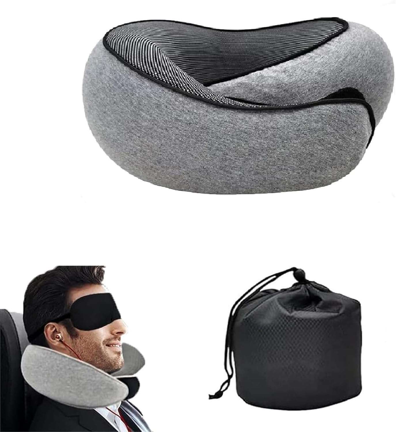 Travel Pillows for Airplanes, Travel Pillow,Travel Neck Pillow Memory Foam Airplane Neck Pillow Neck Pillow for Traveling Valentines Day for Her Suitable for Airplanes,Offices and Cars - 1