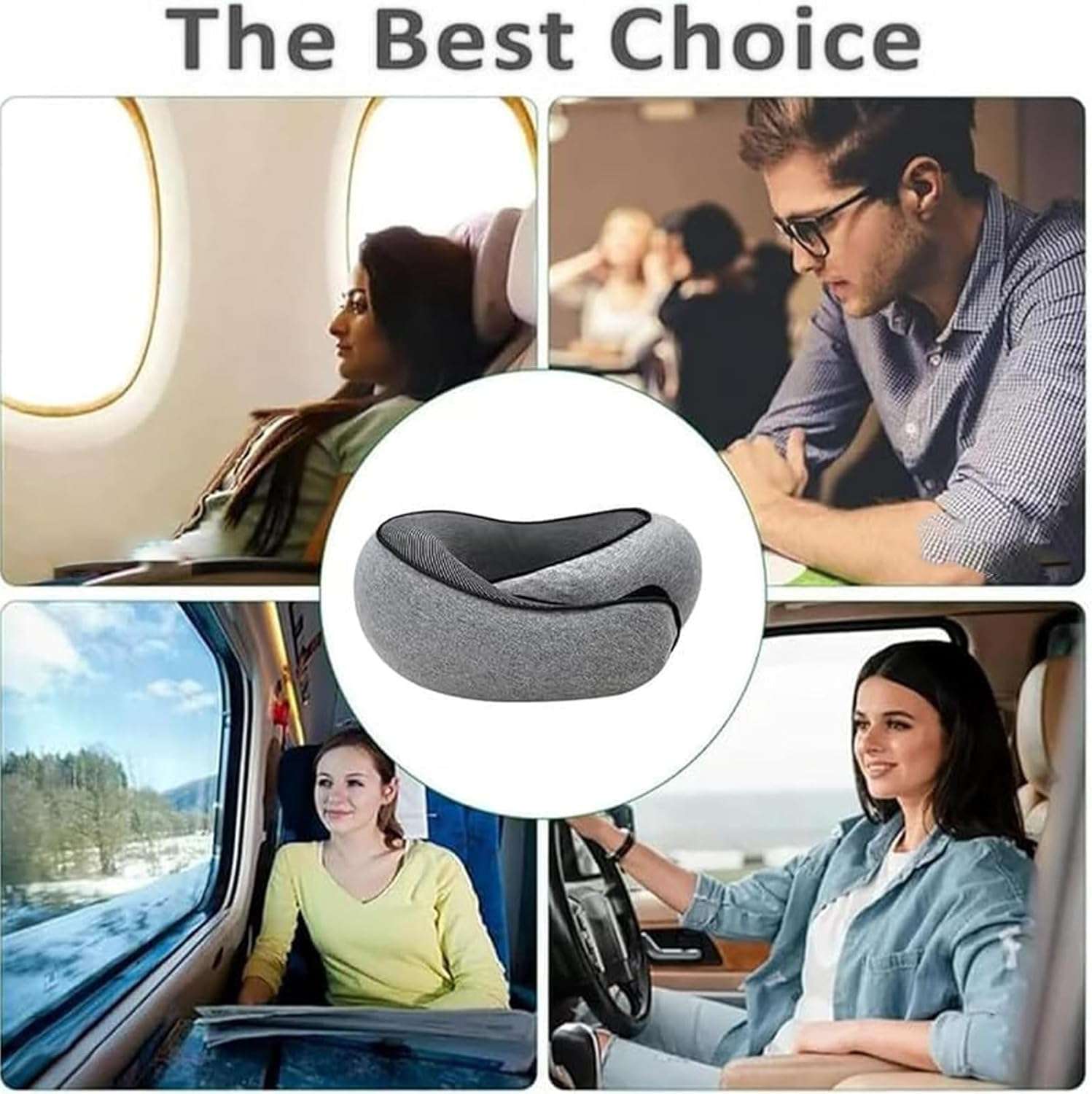 Travel Pillows for Airplanes, Travel Pillow,Travel Neck Pillow Memory Foam Airplane Neck Pillow Neck Pillow for Traveling Valentines Day for Her Suitable for Airplanes,Offices and Cars - 5