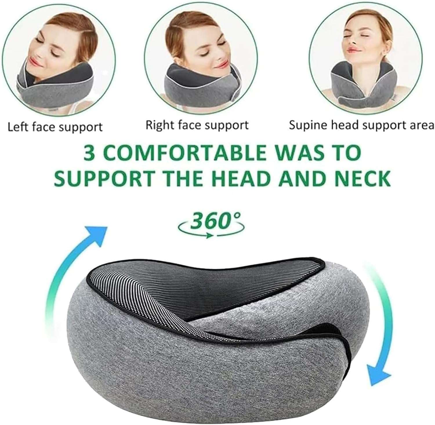 Travel Pillows for Airplanes, Travel Pillow,Travel Neck Pillow Memory Foam Airplane Neck Pillow Neck Pillow for Traveling Valentines Day for Her Suitable for Airplanes,Offices and Cars - 7