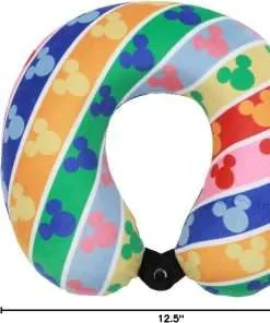 Bioworld Disney Mickey Mouse Kids Travel Set with Neck Pillow, Eye Mask, and Luggage Tag - Disney Adventures Await! - 8