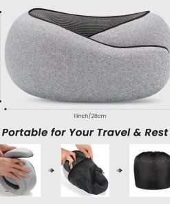 Travel Neck Pillows, 100% Memory Foam Filling, Travel Pillows for Airplanes, Compact and Ergonomic Design, Best for Sleeping Plane Train Travel Essentials - 2