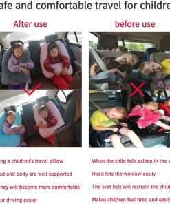 Travel Pillow Travel Pillow Cushion for The Back Seat of Car Car Pillow for Kids A Sleeping Artifact Suitable for Long-Distance Travel of Adults and Children Travel Pillow - 2