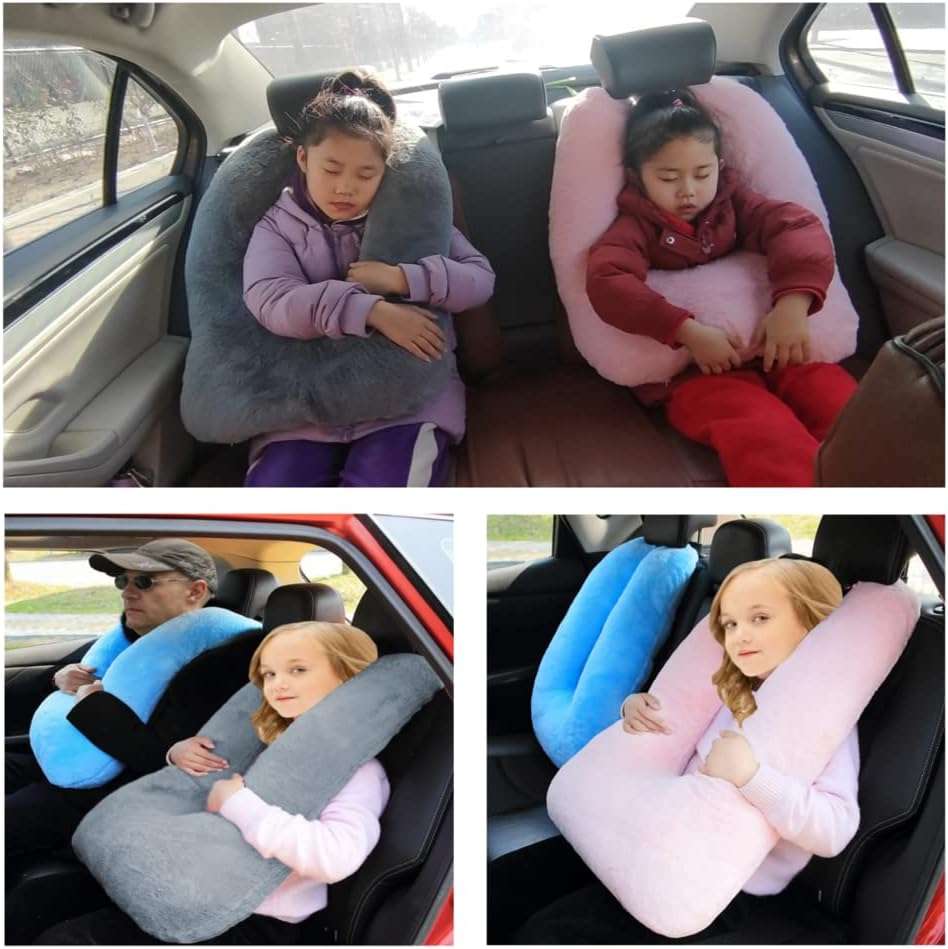Travel Pillow Travel Pillow Cushion for The Back Seat of Car Car Pillow for Kids A Sleeping Artifact Suitable for Long-Distance Travel of Adults and Children Travel Pillow - 4