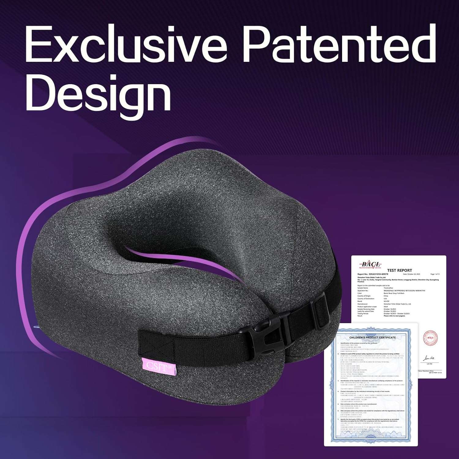 Travel Pillow Vac Compressed Memory Foam Neck Pillow Airplane,Comfortable,Neck Support,Machine Washable,Airplanes Travel Essentials Accessories for Office,Flight,Cars Breaks Sleeping - 7