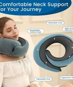 2024 New Memory Foam Travel Pillow for Airplanes,Neck Pillow for Traveling,Neck Plus Travel Pillow,Neck Plus Travel Neck Pillow - 9