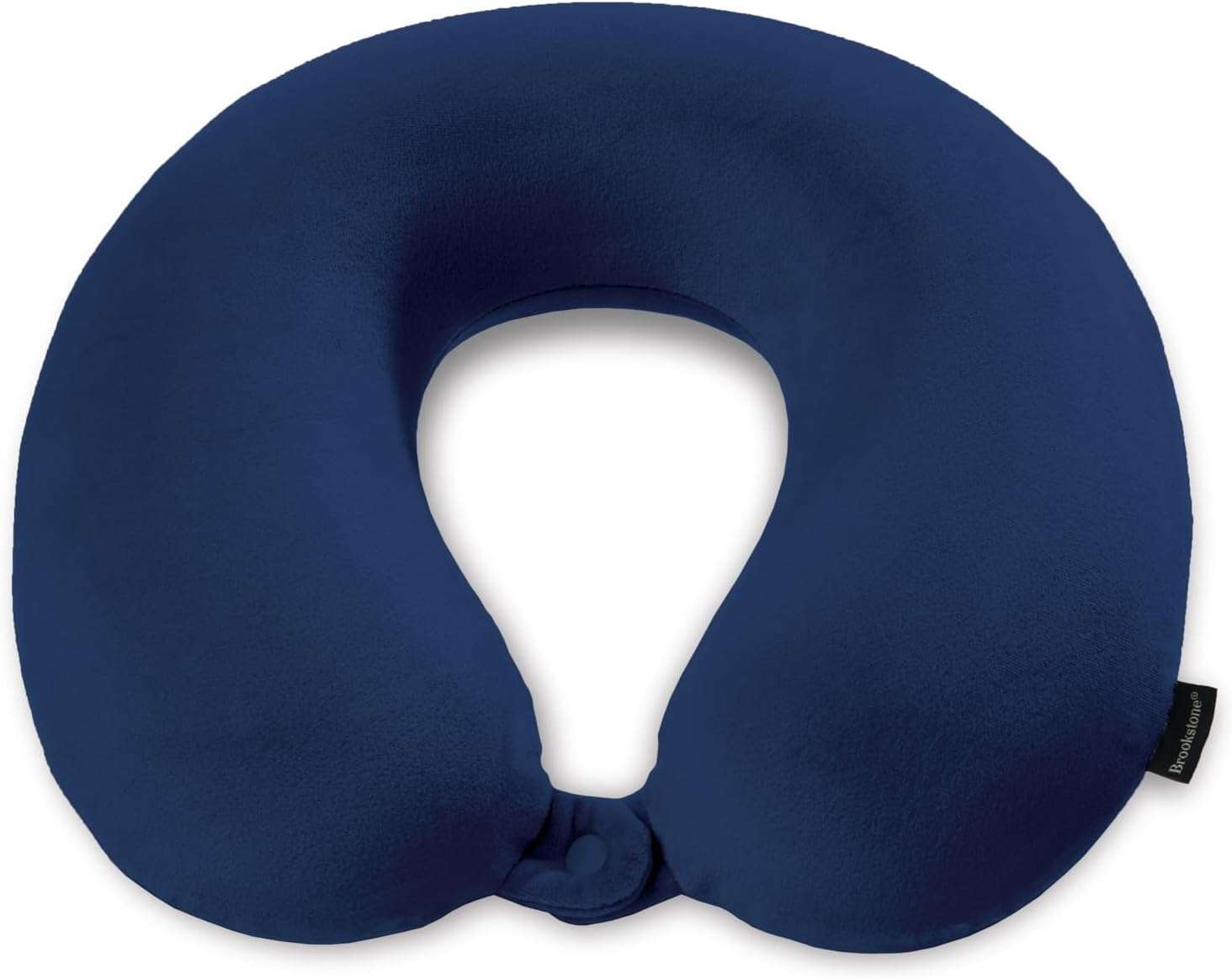 Brookstone Travel Neck Pillow - Lightweight Fleece Casing U-Shaped Stuffable Memory Foam Travel Pillow for Sleeping and Neck Support, Blue - 5