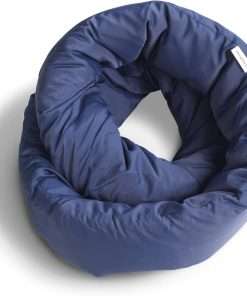Huzi Infinity Pillow - Home Travel Soft Neck Scarf Support Sleep (Navy) - 1