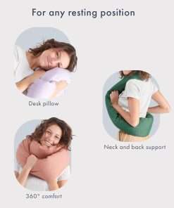 Huzi Infinity Pillow - Home Travel Soft Neck Scarf Support Sleep (Navy) - 5