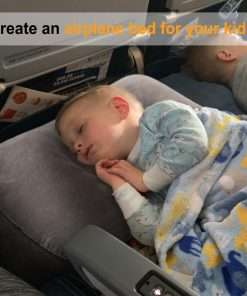 Inflatable Travel Foot Rest Pillow, Kids Airplane Bed, Adjustable Height Leg Pillow for Air Travel, Make a Flat Bed for Kids and Toddlers, Great for Airplane, Train, car - 3