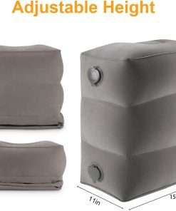 Inflatable Travel Foot Rest Pillow, Kids Airplane Bed, Adjustable Height Leg Pillow for Air Travel, Make a Flat Bed for Kids and Toddlers, Great for Airplane, Train, car - 4