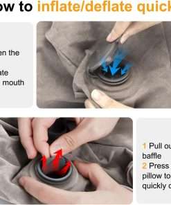 Inflatable Travel Foot Rest Pillow, Kids Airplane Bed, Adjustable Height Leg Pillow for Air Travel, Make a Flat Bed for Kids and Toddlers, Great for Airplane, Train, car - 7