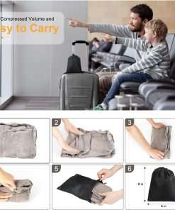 Inflatable Travel Foot Rest Pillow, Kids Airplane Bed, Adjustable Height Leg Pillow for Air Travel, Make a Flat Bed for Kids and Toddlers, Great for Airplane, Train, car - 8